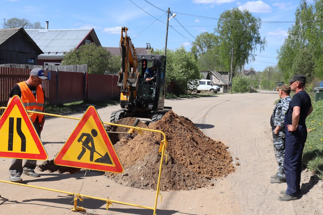 В Бабаеве продолжается строительство распределительных газопроводов.